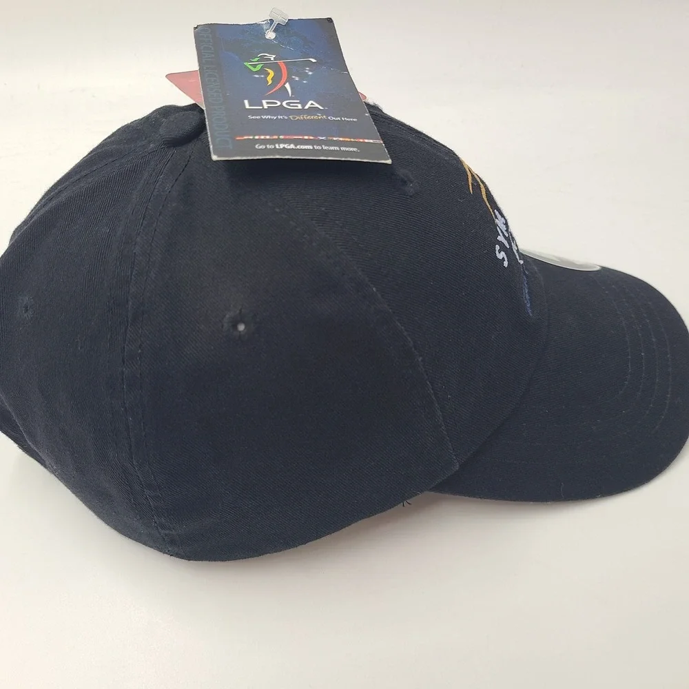 Symetra Tour Hat Strapback Antigua Black Gold Road to the LPGA Golf Casual Men